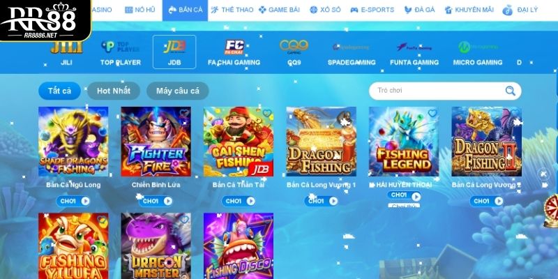 Chơi bắn cá jackpot cực hấp dẫn tại RR88