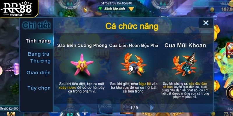 Luật chơi game bắn cá xèng tại RR88